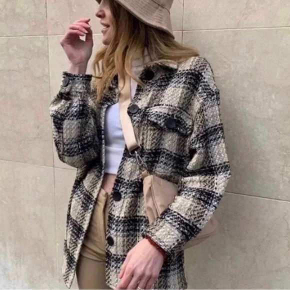 NWT ZARA Blogger Fav. Textured Overshirt - Picture 3 of 6